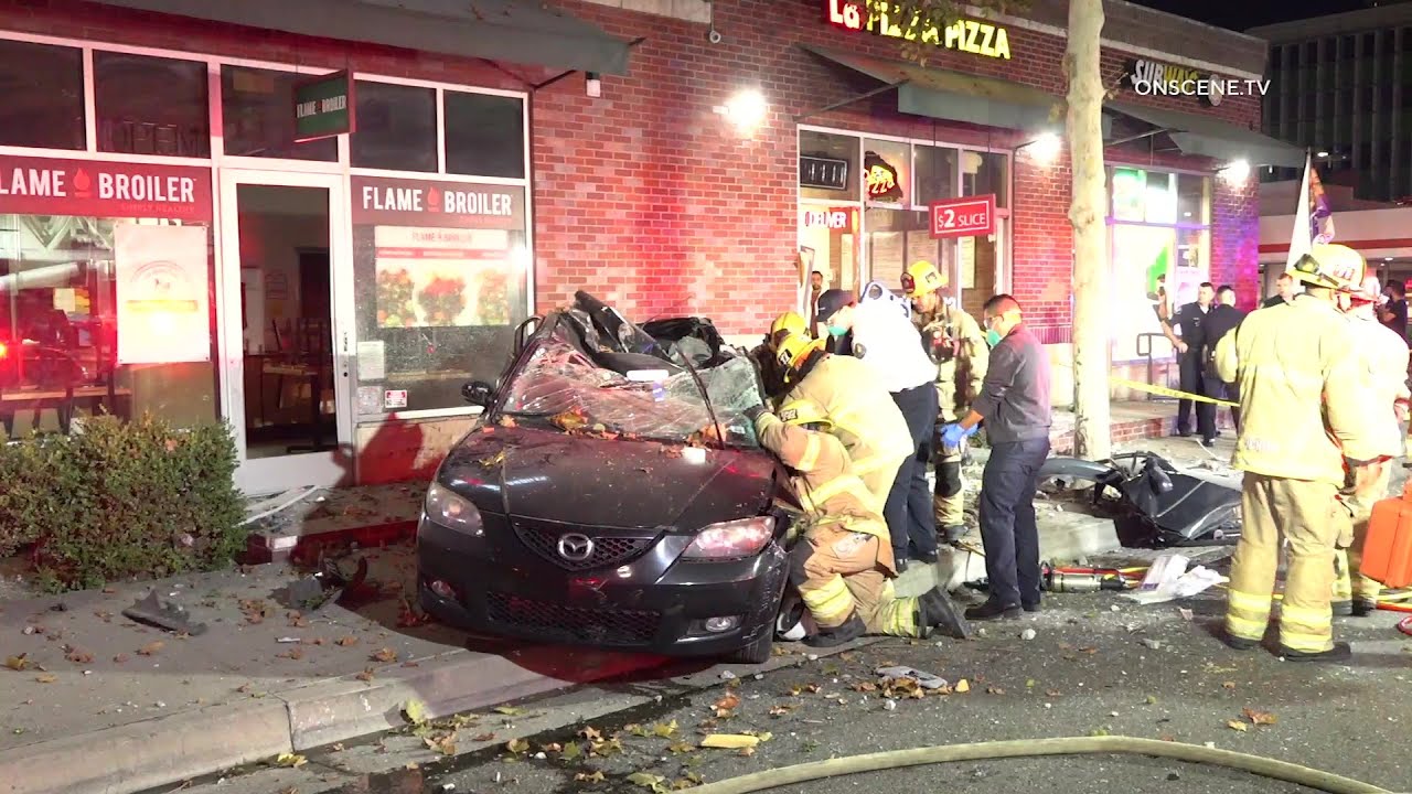High-Speed Crash Traps Man In Santa Ana