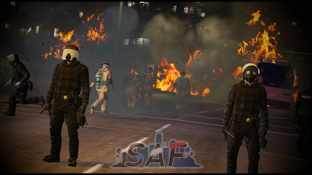A HUGE VIOLENT PROTEST | SA'F Community Event! [FiveM RP] - Twitch Live Stream 2/11