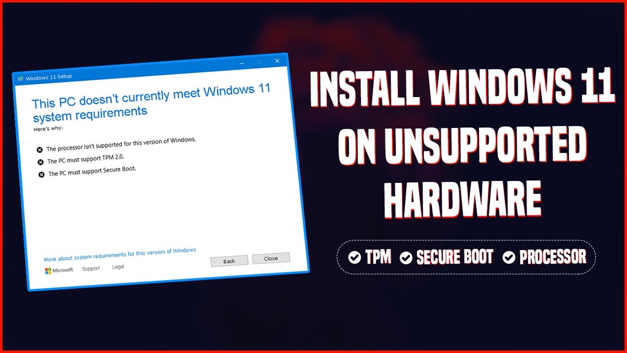 How to Install Windows 11 on Unsupported Hardware | Skip TPM & Secure Boot 2025 Update