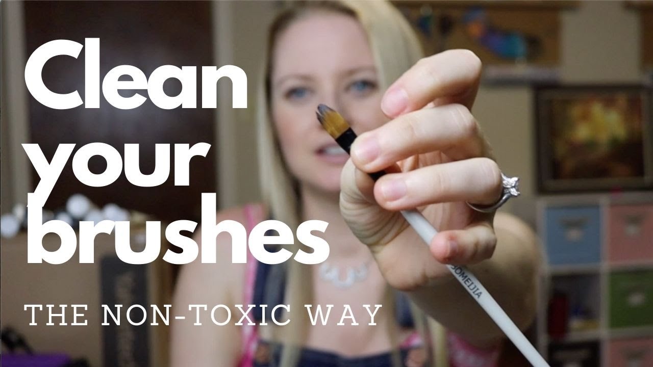 #40: Non-toxic way to clean your artist brushes - How to clean dried paint from brushes no solvents