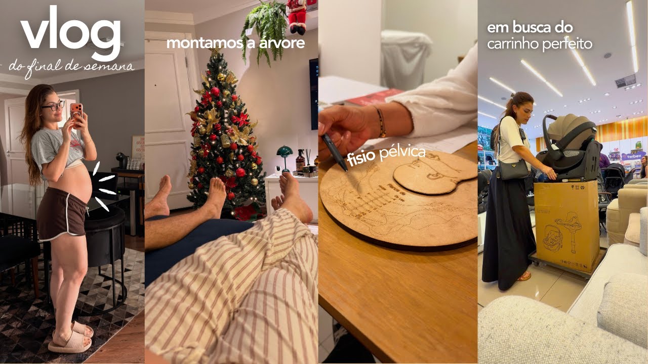 HORMÔNIOS DA GRAVIDEZ, MONTAMOS A ÁRVORE DE NATAL, RETA FINAL DA GESTAÇÃO #vlog