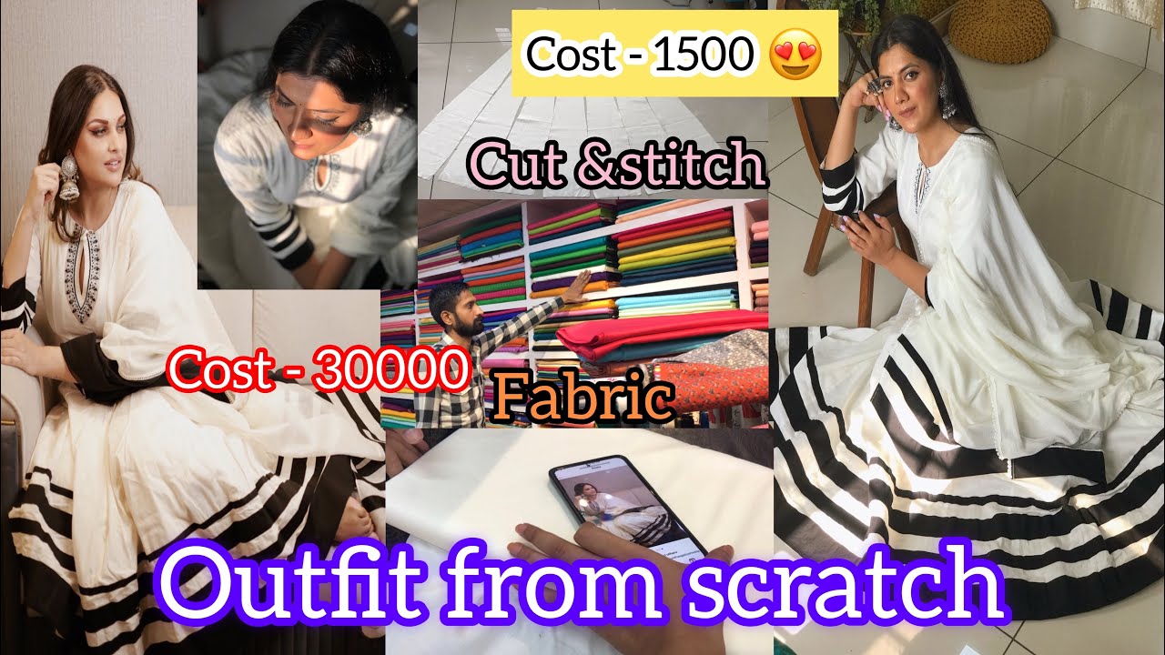 Day 4 Recreation w Rajveer / Himanshi Khurana Inspired Designer Outfit from scratch😍 / Rajveerpunni