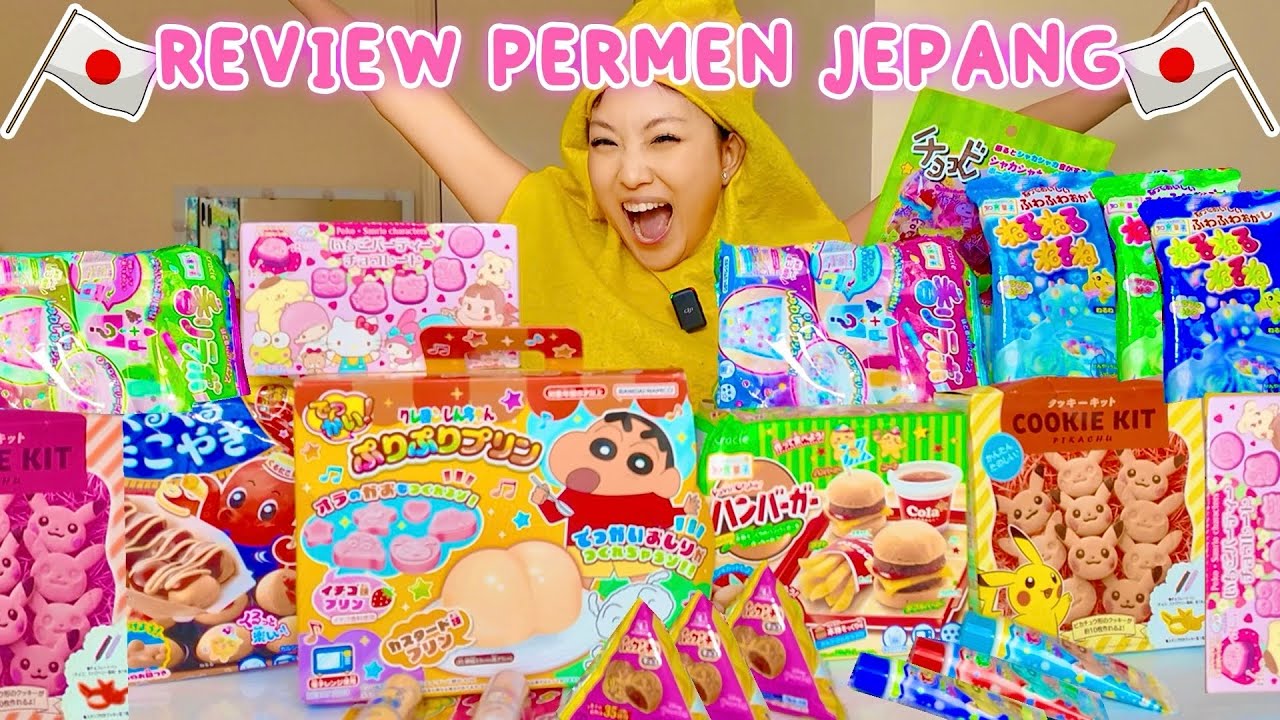 REVIEW PERMEN ANEH JEPANG 🤯🍭 COOKIES SANRIO, PERMEN SHINCHAN, PERMEN HAMBURGER