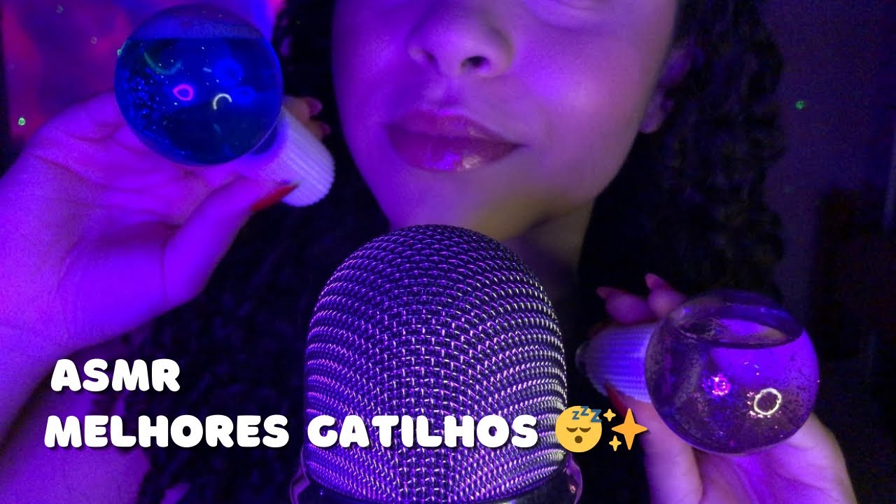 ASMR| melhores gatilhos pra você dormir agora - mouth sounds, ice globes, tapping...