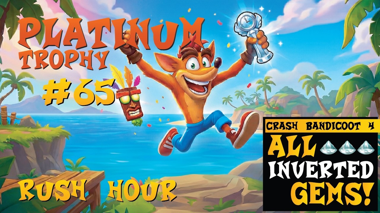 ALL 6 GEMS in Rush Hour N. Verted! 💎 Crash 4