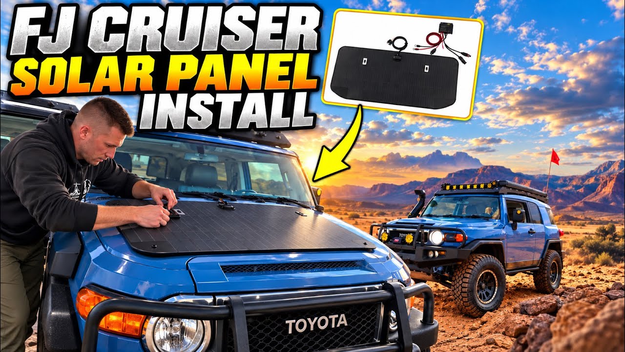 FJ Cruiser Lensun Solar Panel install