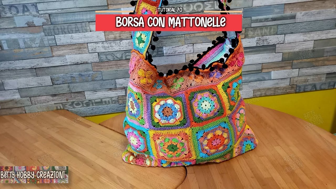 Tutorial # 70  Mattonella - Borsa con mattonelle
