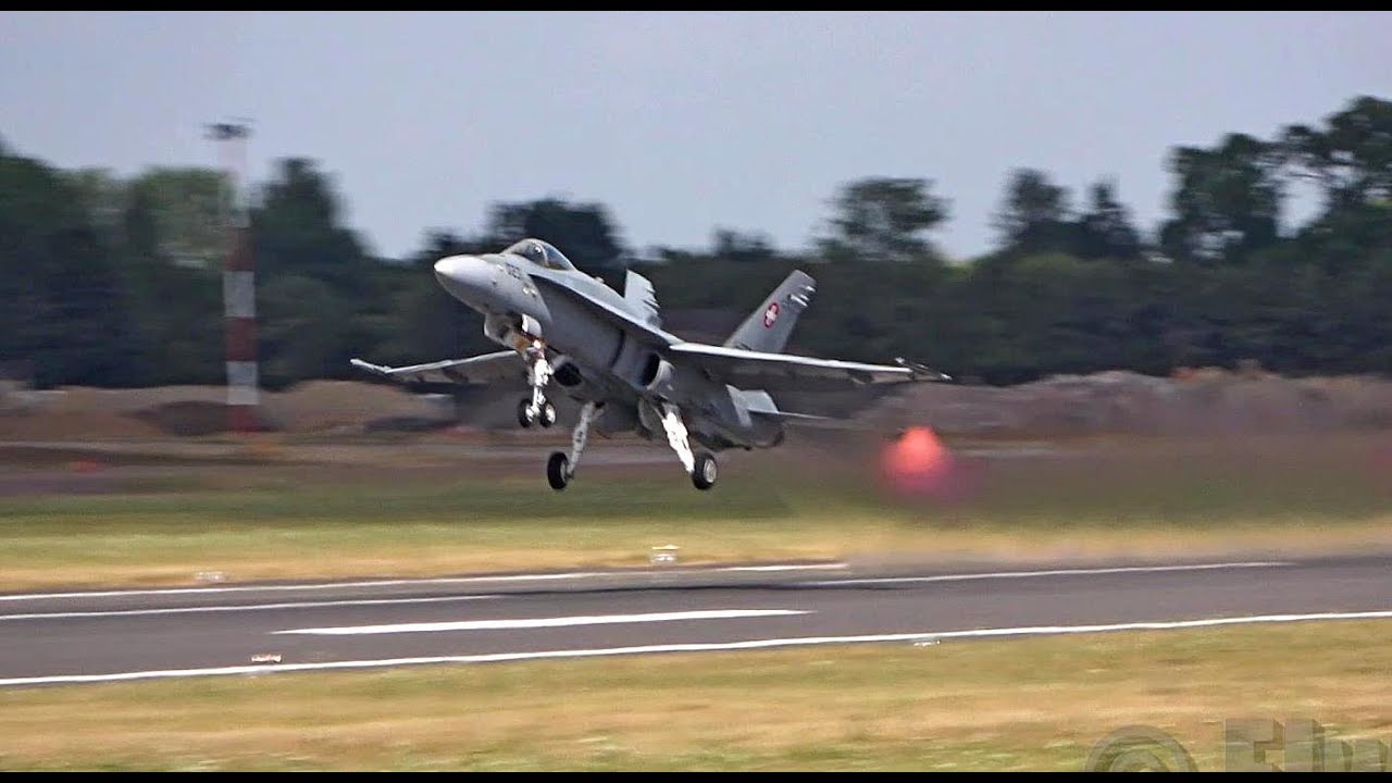 RIAT 2022 Swiss F-18 Hornet solo display  Royal International Air Tattoo Airshow