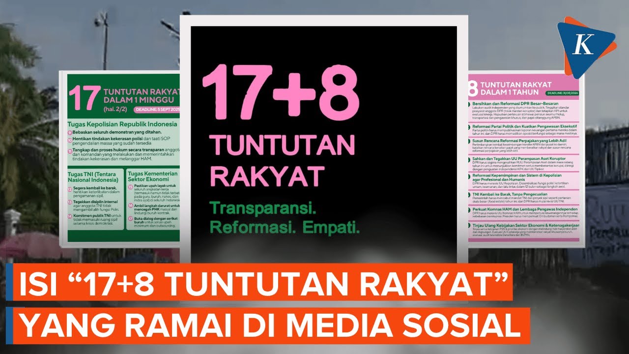 Influencer Ramai-ramai Bagikan 17+8 Tuntutan Rakyat, Apa Saja Isinya?
