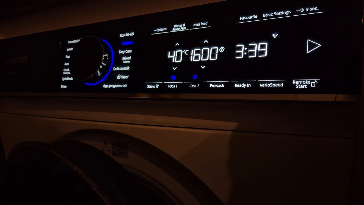 Обзор стиральной машины Siemens iQ700 WG56B2A1GB с функцией iDos, 10 кг и 1600 оборотов в минуту....