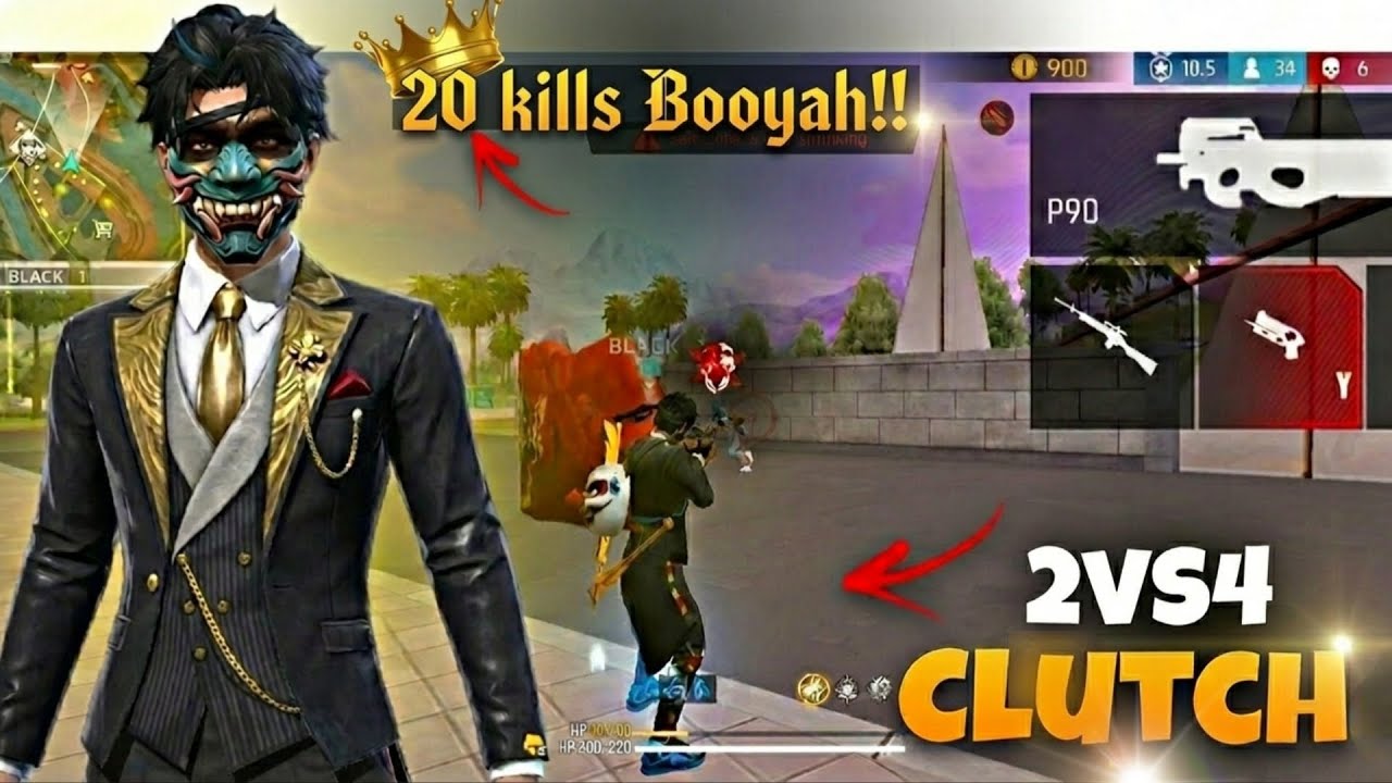 2vs4 Gameplay in Solara Map | 20 Kills Booyah!! 