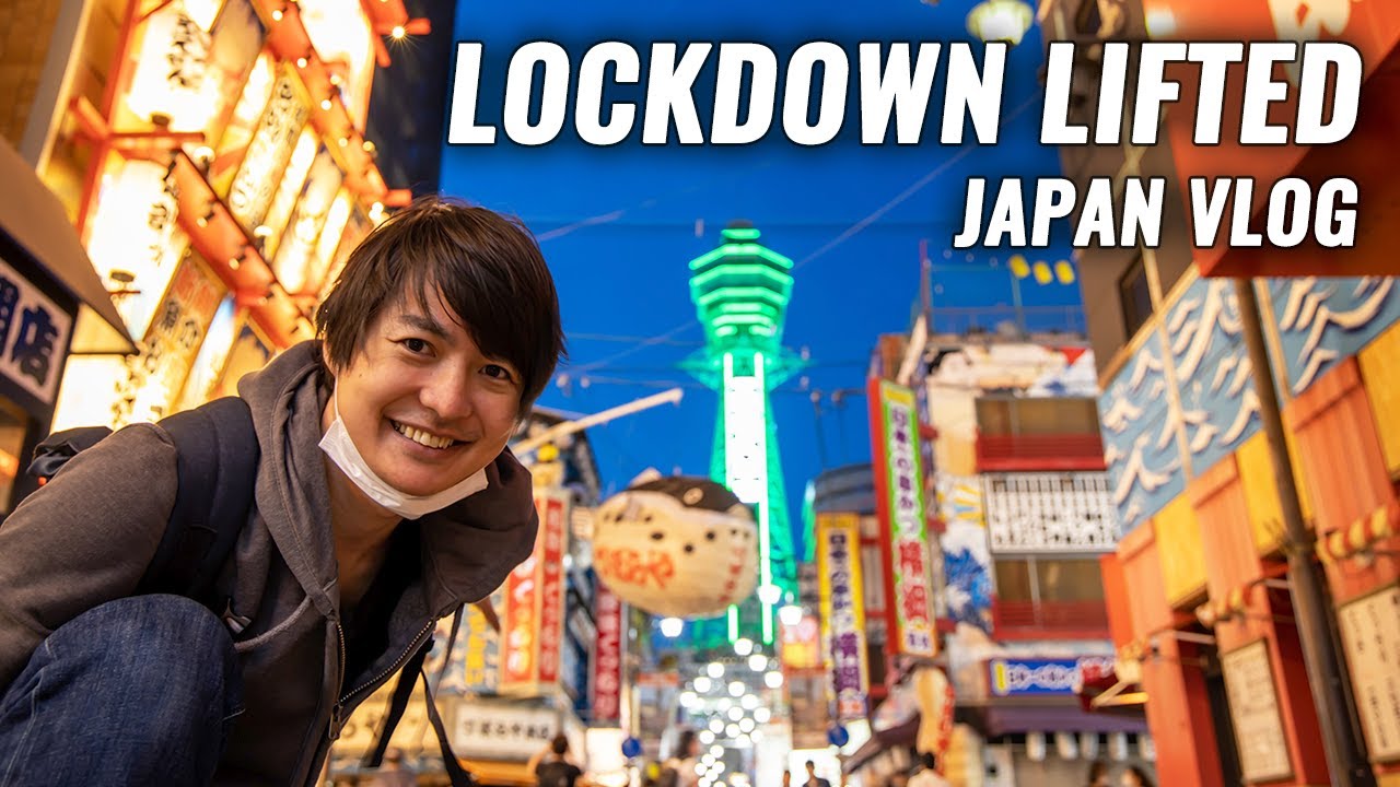 [Osaka Vlog] First Day of Lifting Osaka Lockdown, Dotonbori Area and Yoshinoya's Pokemon Gyudon #241