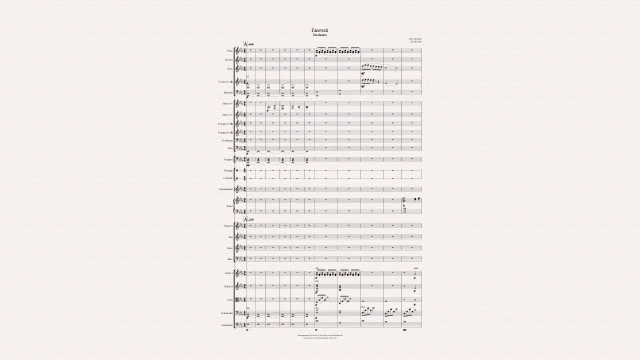 Farewell(Pocahontas) for Orchestra with Score