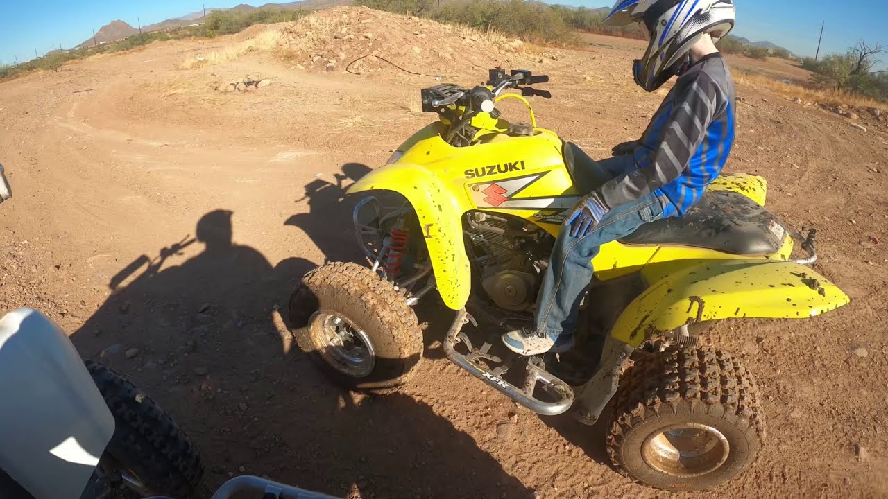 SUZUKI LTZ 250 STUCK BOYS NEVER LISTEN.