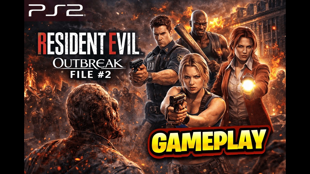 Jogando - Resident Evil Outbreak  File 2 PS2
