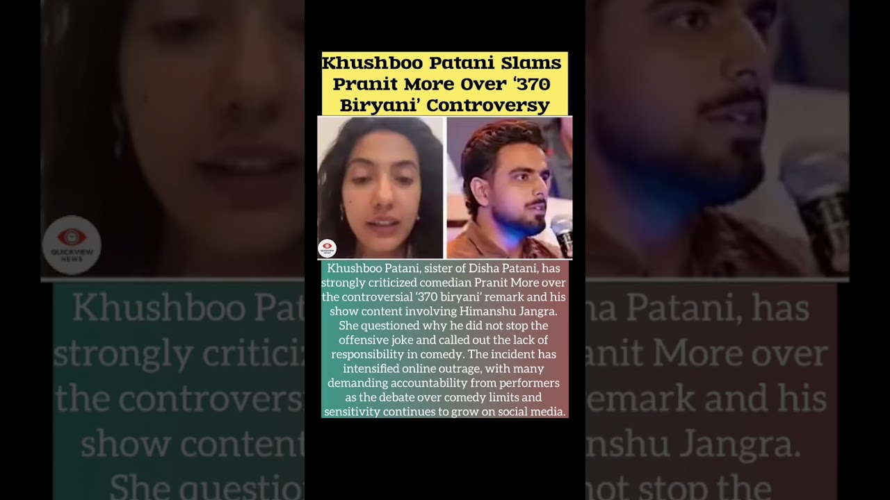 Khushboo Patani Slams Pranit More Over &lsquo;370 Biryani&rsquo; Controversy