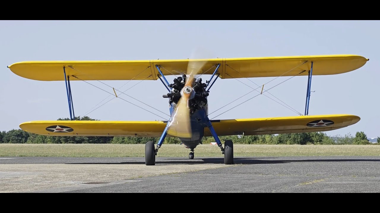 VOL EN BOEING STEARMAN AVEC AERO VINTAGE A CERNY (91)