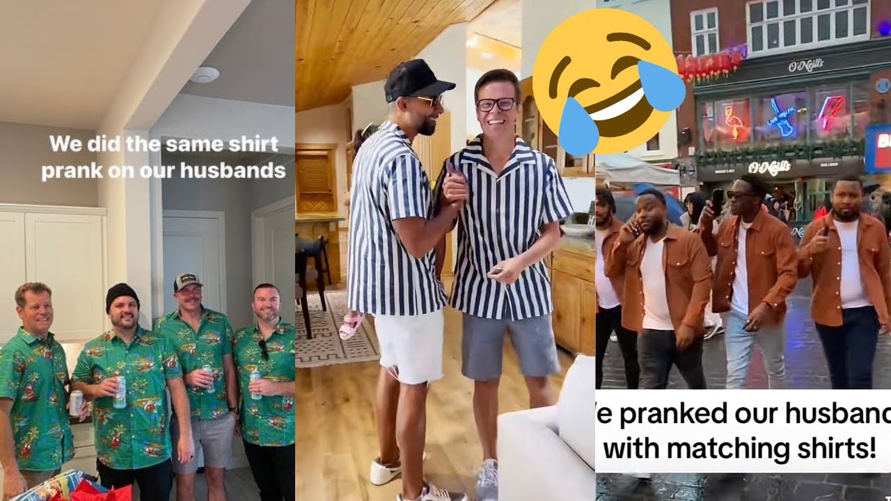 Matching Shirt Prank on our Husbands / boyfriends Part II 😂 #couplepranks
