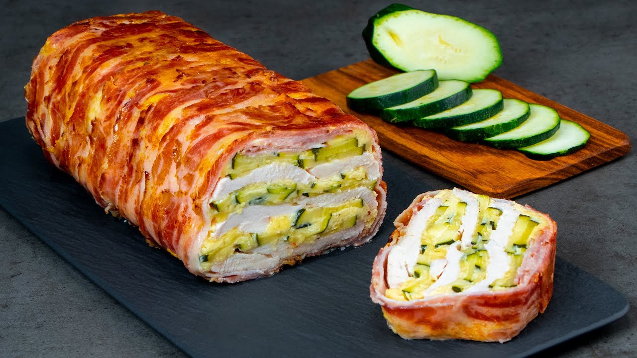 Uwielbiam połączenie piersi z kurczaka i cukinii! Pyszna terrina!