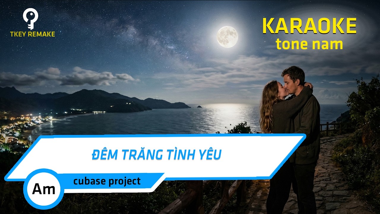 ĐÊM TRĂNG TÌNH YÊU - PIANO KARAOKE || CUBASE PROJECT || TONE NAM