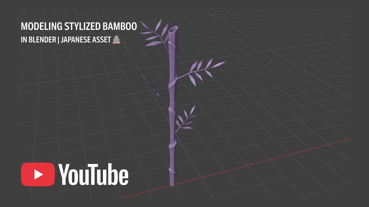 Modeling Stylized Bamboo | Japanese Low Poly Asset in Blender