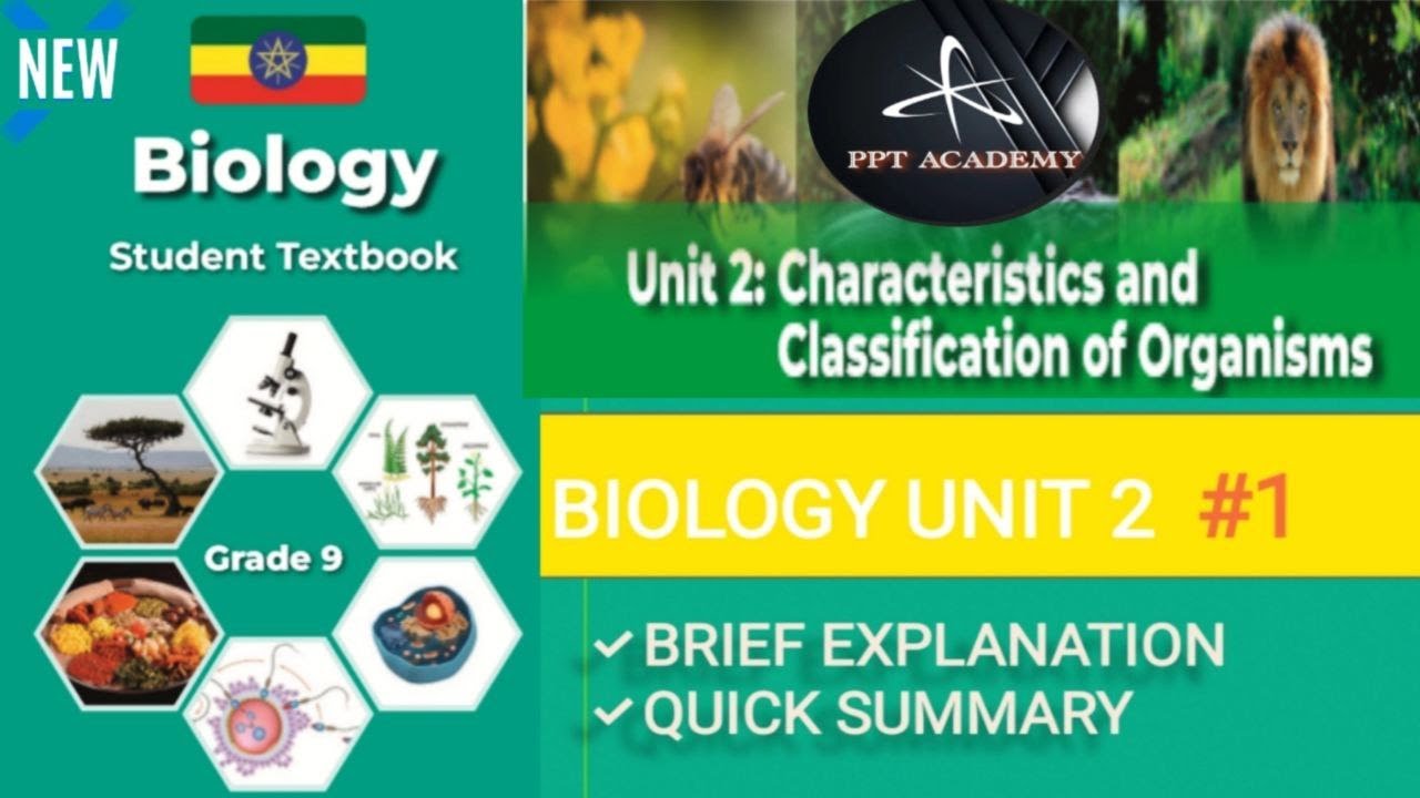 GRADE 9 BIOLOGY UNIT 2 PART 1 CHARACTERISTICS OF LIVING THINGS BY
