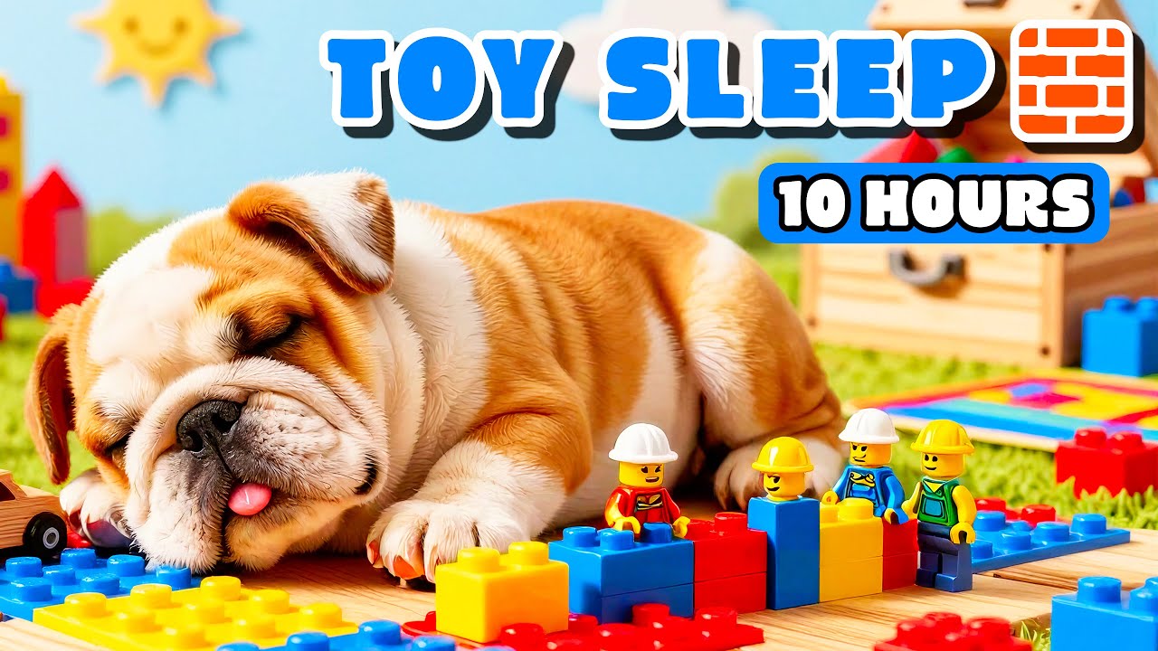 10 HOURS Toy City Lullaby for Bulldog 🧱 Lego Sleep & Playroom Sounds
