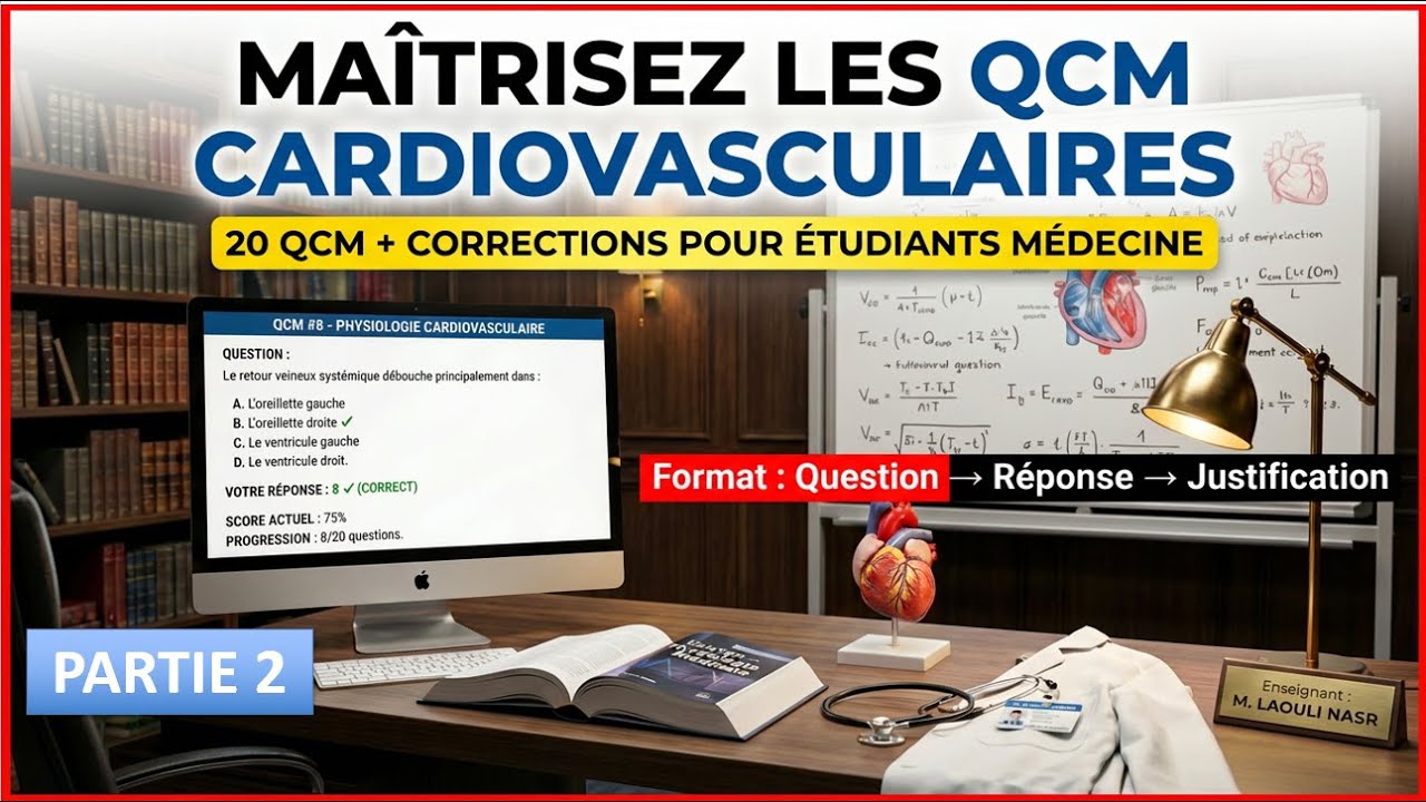 Partie 2 : Maîtrisez le Système Cardiovasculaire : 20 QCM de Révision