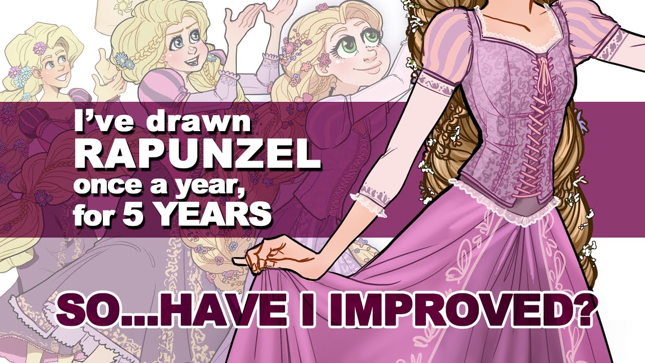 FOUR YEARS OF PROGRESS! | Draw This Again Challenge | Rapunzel