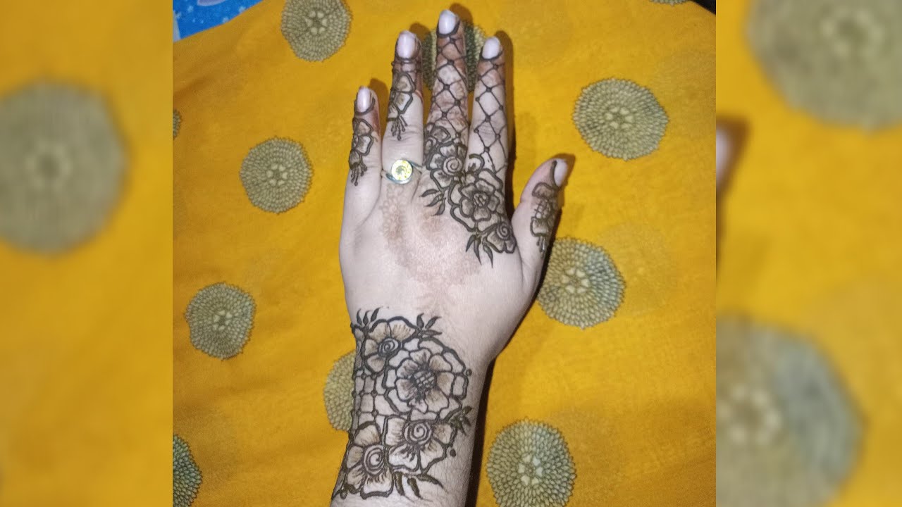Flower mehendi designs simple design 🌿