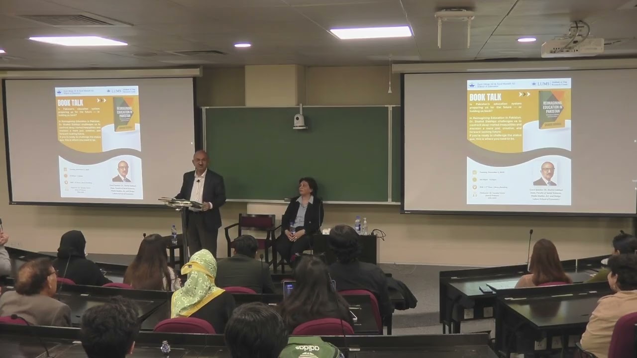 Book Talk: Reimagining Education in Pakistan by Dr Shahid Siddiqui