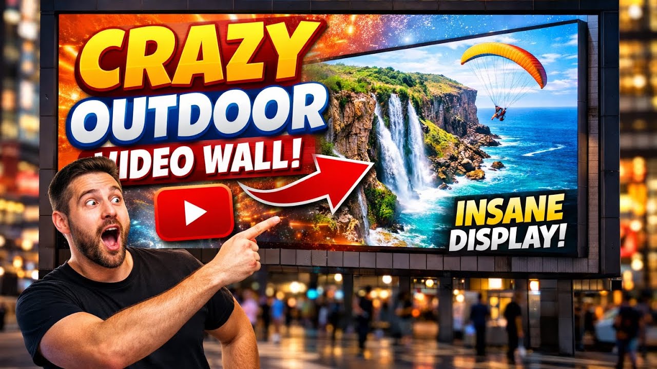 “Crazy Outdoor Digital Video Wall 😲 | Best LED Display for Advertising”