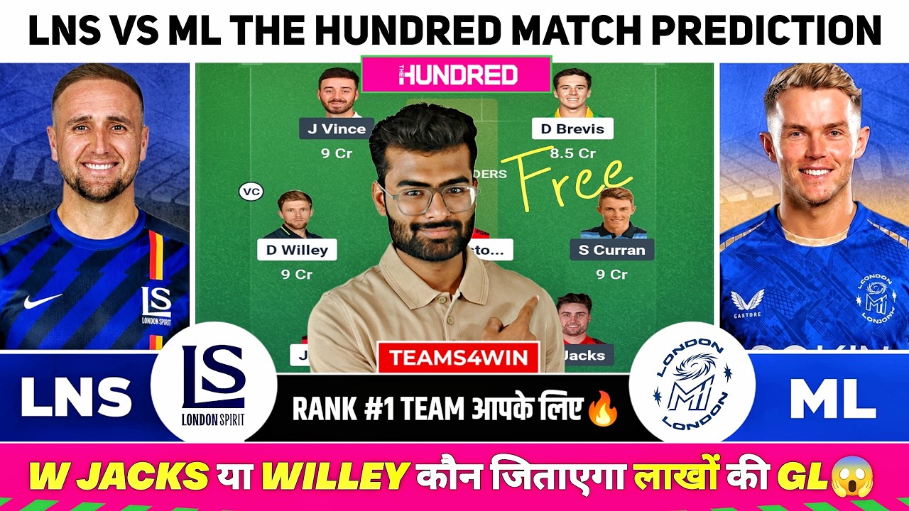 LNS vs ML Dream11 Team, LNS vs ML Dream11 Prediction, London Spirit vs MI London Live