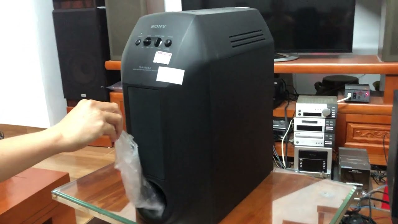 (Đã bán) SUB ĐIỆN SONY SA W10. ÂM TRẦM CỰC TỐT. Giá 1.6 triệu. Đeo tai nghe cảm nhận.