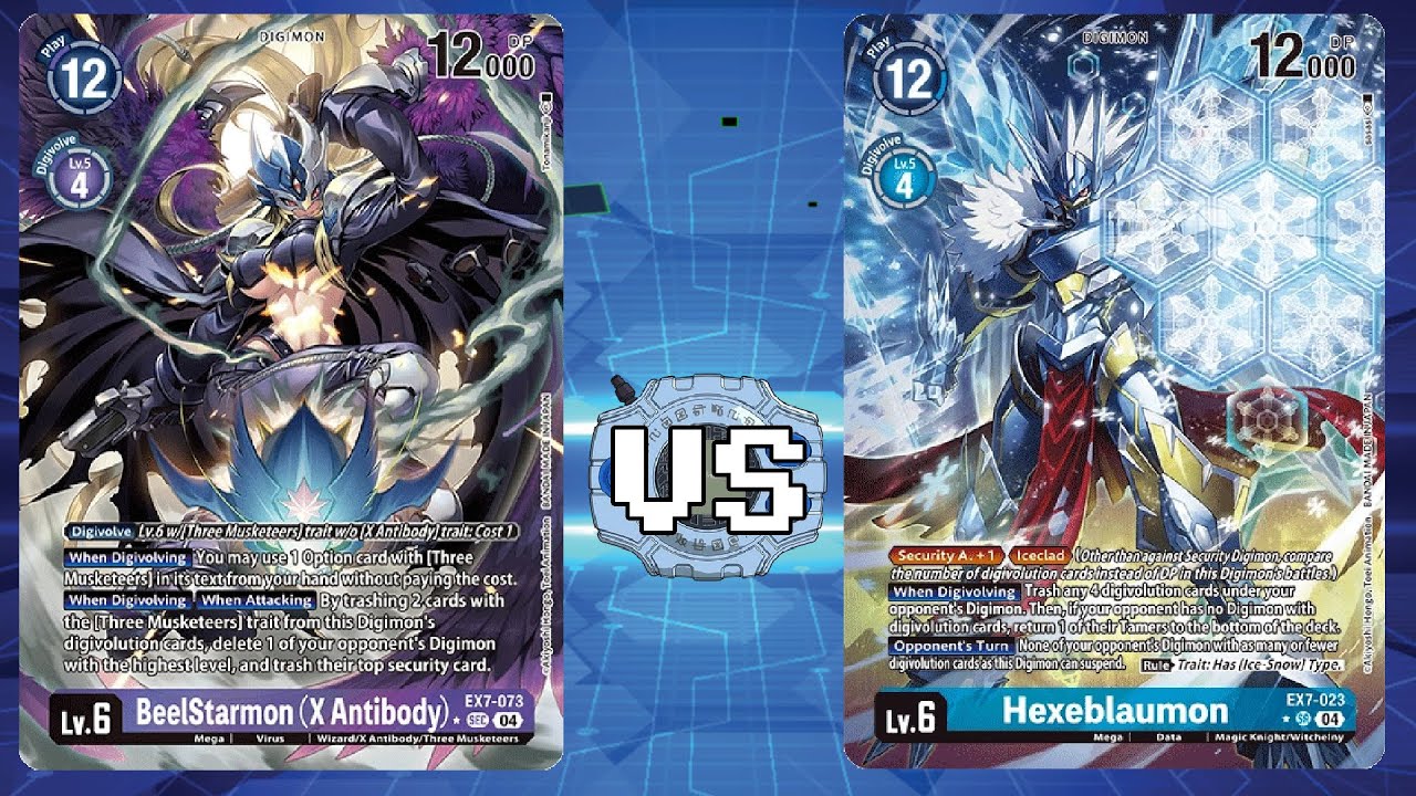 "Three Musketeers vs Hexeblaumon" - Digimon Card Game Online