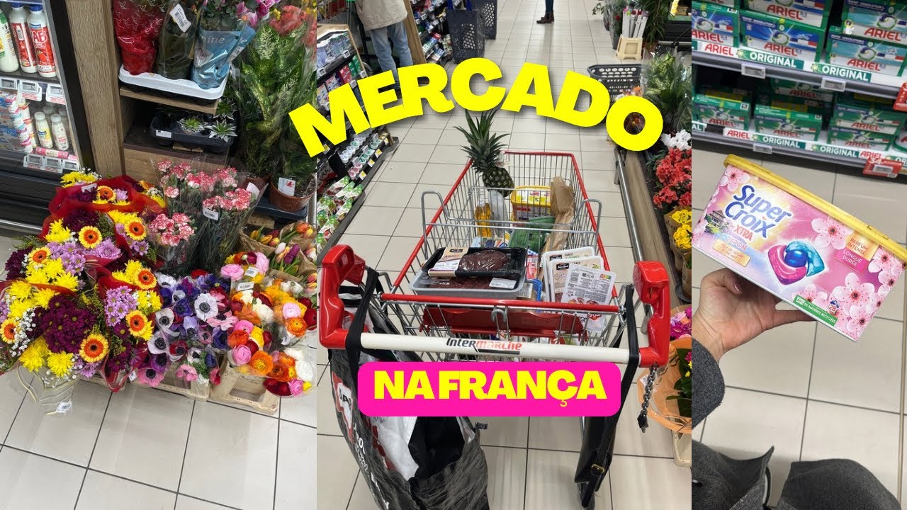 FAZENDO COMPRAS DO MÊS NUM MERCADO NA FRANÇA 🇫🇷