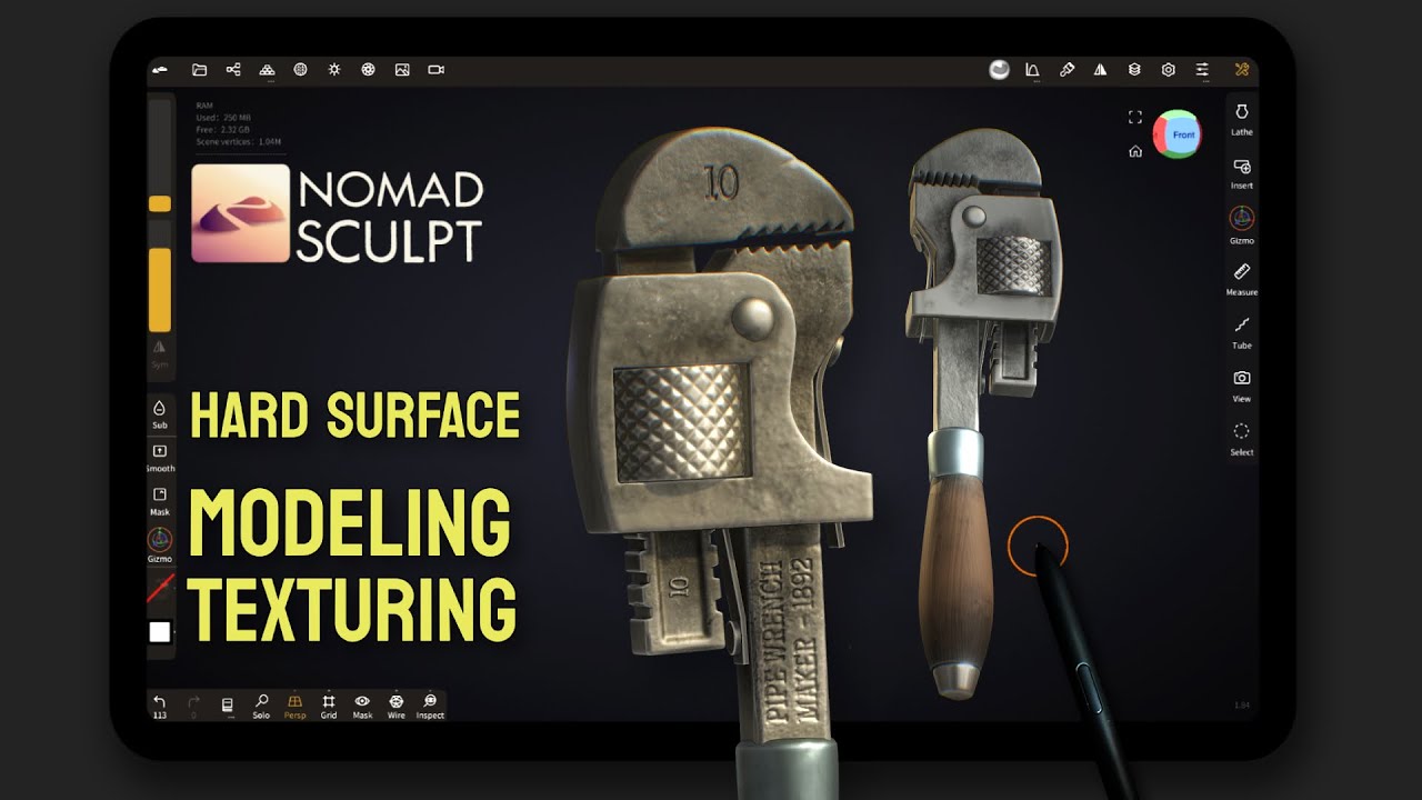 Учебное пособие по лепке из твердой поверхности Nomad Sculpt [Полное объяснение процесса]