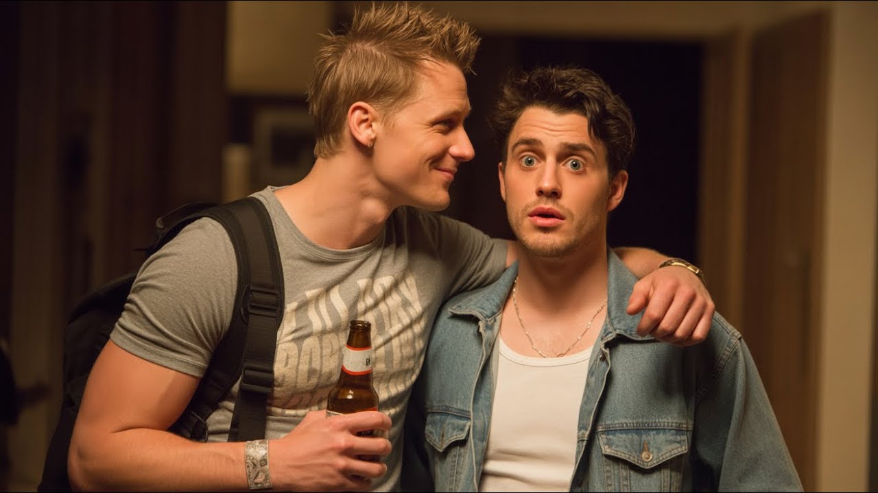 Straight friend brought a six-pack and a dare - “Kiss me or I’m staying,” he said, stepping closer