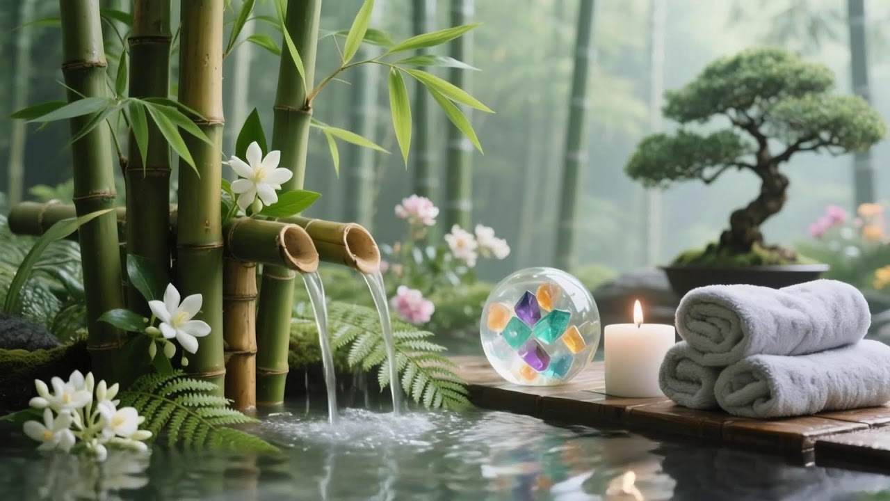 Soothing Relaxing Music 🌻 Peace of Mind, Anxiety Relief,Spa Relax Water,Calm Sleep Day 12
