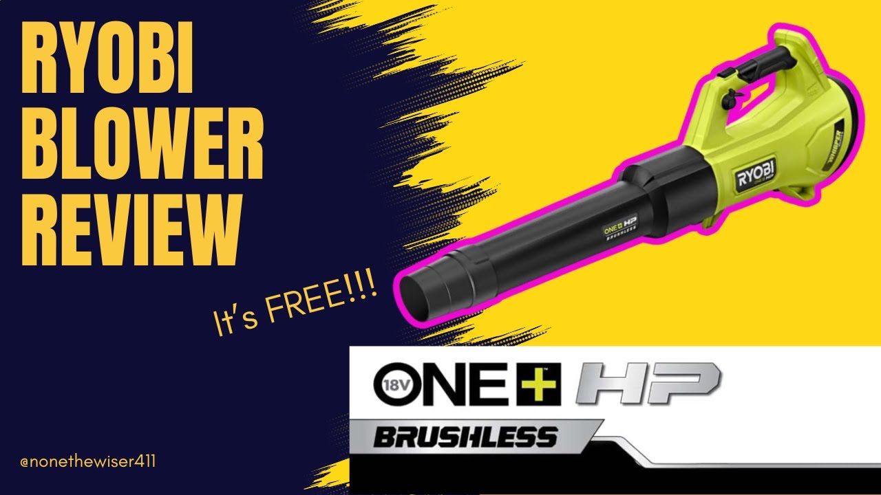 Ryobi 18v HP blower review #homedepot #diy #landscape #mowing #leaves #power #lawncare #powertools