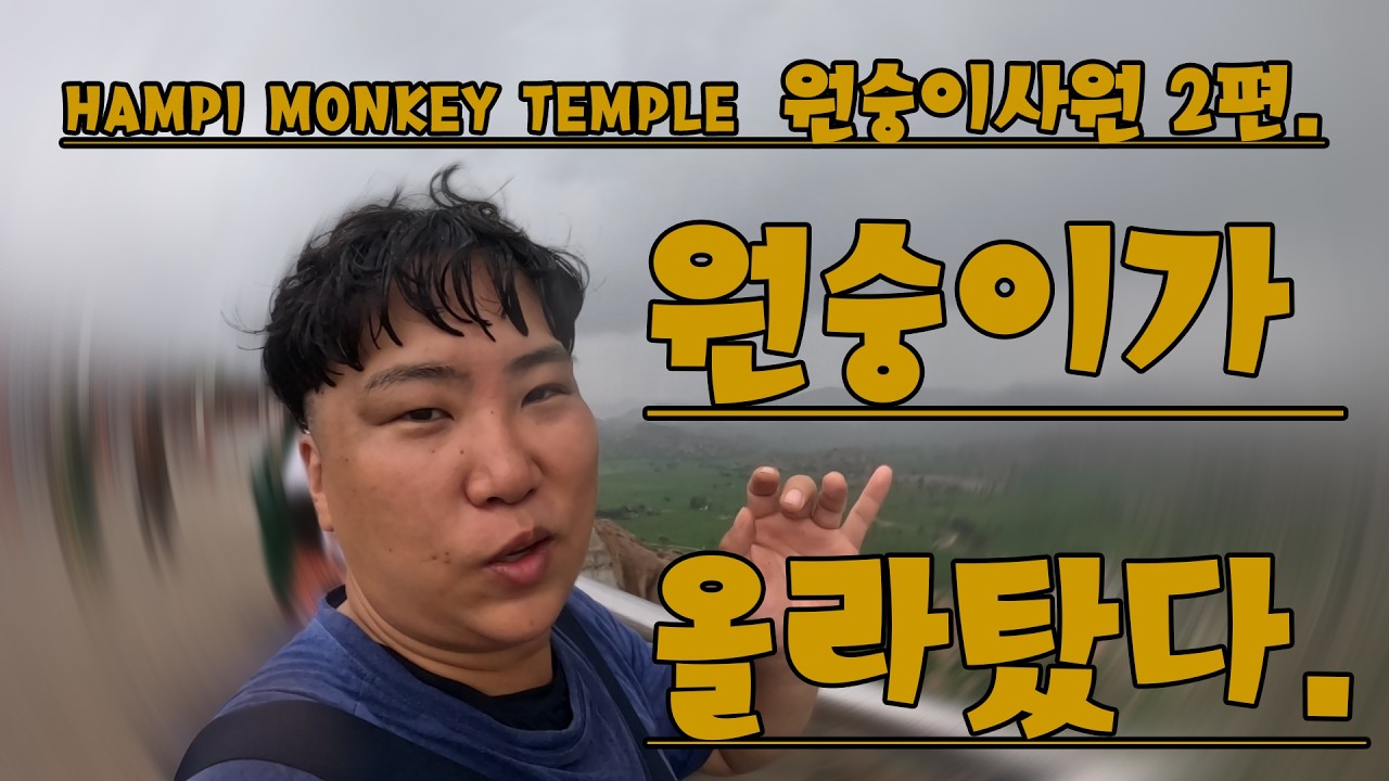 🇮🇳#09 원숭이 먹이 줬다가 생긴 일 함피 🐒/Hampi Monkey Temple Pt.2 │ I Only Fed Them… 