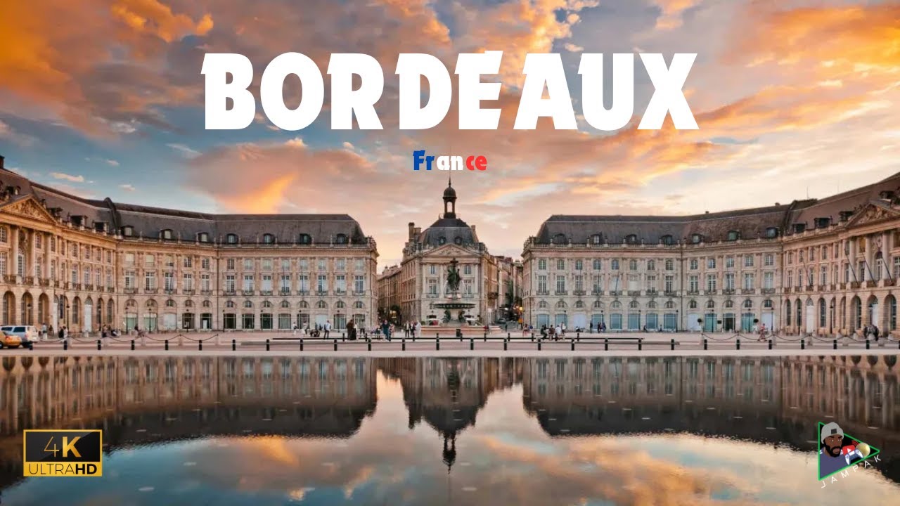 Bordeaux, France in 4K - Drone, POV & Street footage | Relaxing Music