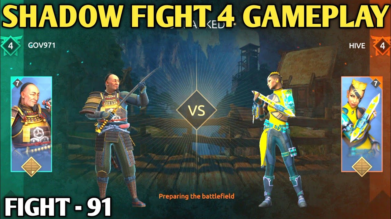 Fight - 91 || shadow fight 4 gameplay || ranked match  || shadow fight 4 || android games