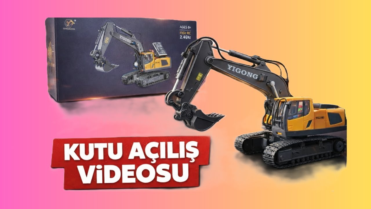 Yigong RC Ekskavatör Kutu Açılışı | Uzaktan Kumandalı İş Makinesi İnceleme