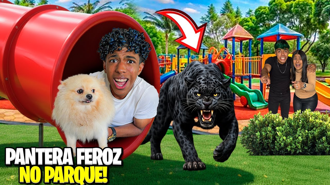 ENCONTRAMOS UMA PANTERA FEROZ NO PARQUE! CONSEGUIMOS FUGIR?😨