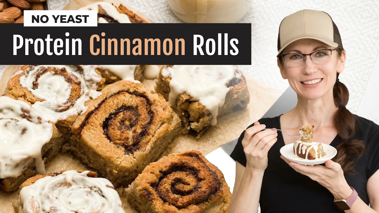 EASY Protein Cinnamon Rolls with Greek Yogurt | Almond Flour | Low Sugar