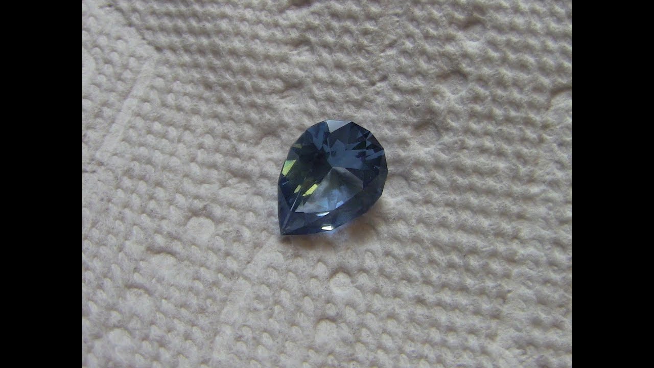 How to cut a gemstone, faceting a pear shape.