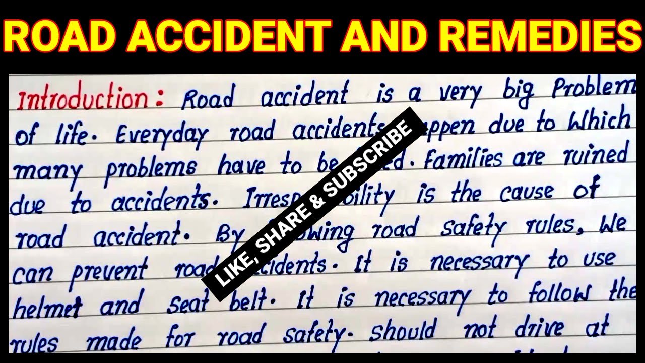 English Essay on Road Accident and Remedies | Best Easy English Essay on Road Accident and Treatment