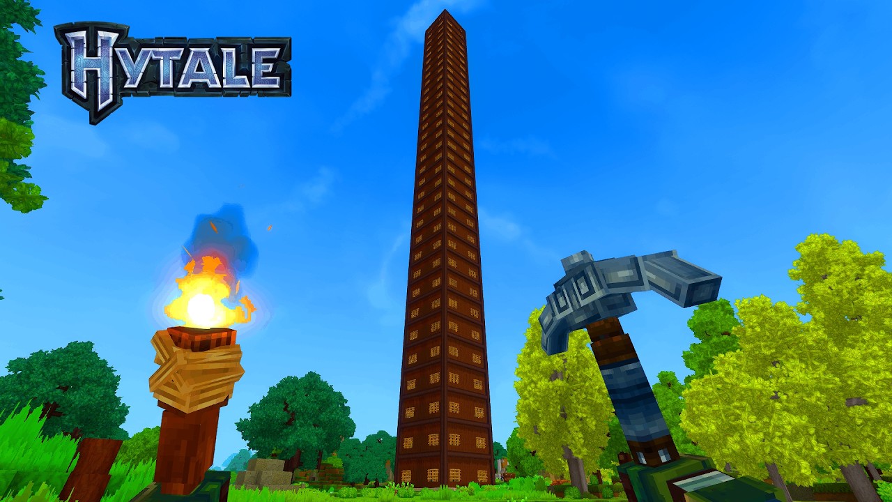 How I Built The TALLEST Tower in Hytale!