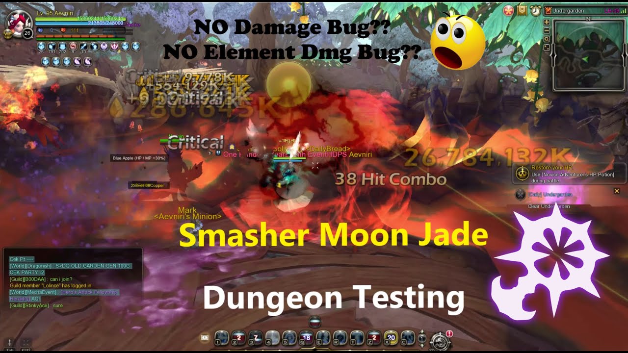 Smasher Blood Moon Jade - No Damage Bug (+ No Elemental Dmg??)  |  Dungeon Test  |  Dragon Nest SEA